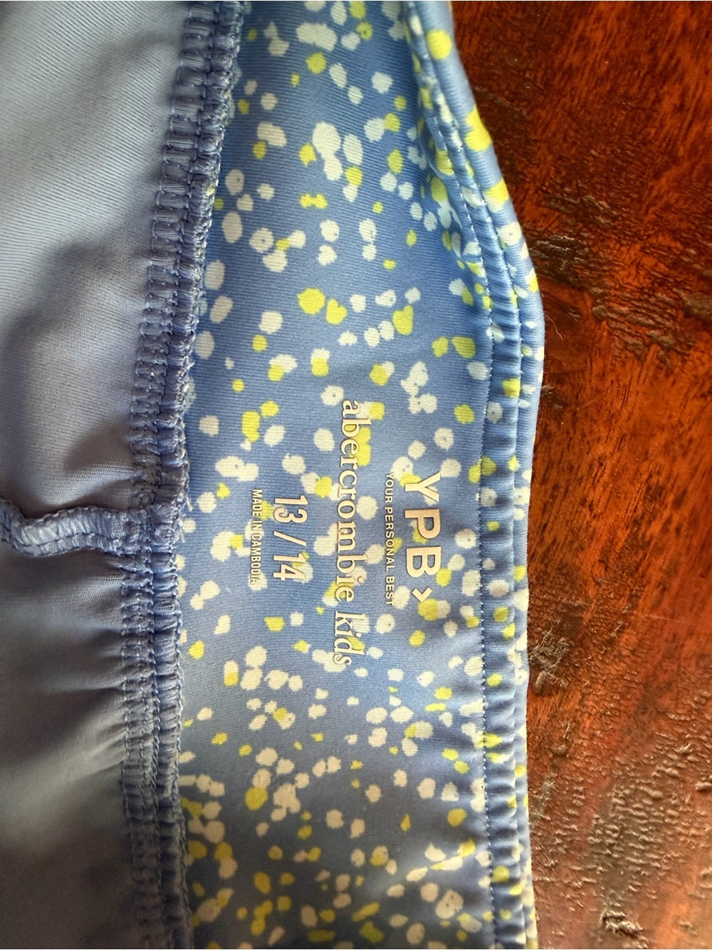 Abercrombie Kids YPB Blue Bottoms with White and Yellow Speckles